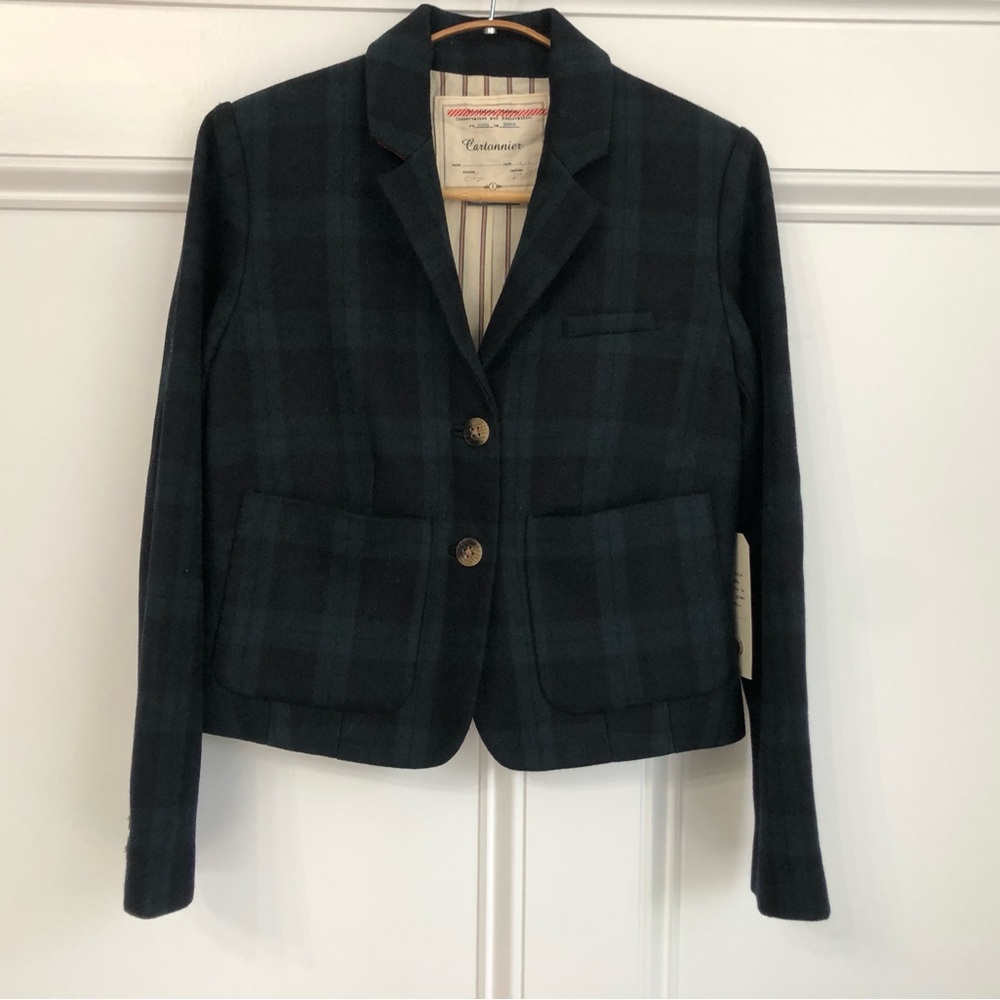 Anthropologie Cartonnier Kentfield Plaid Blazer